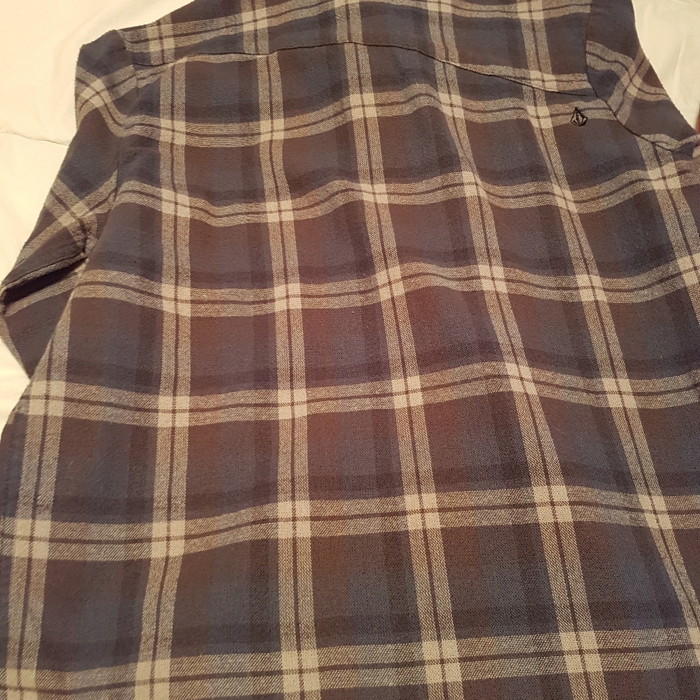 Volcom Youth Flannel Plaid Shirt - Picture 2 of 8